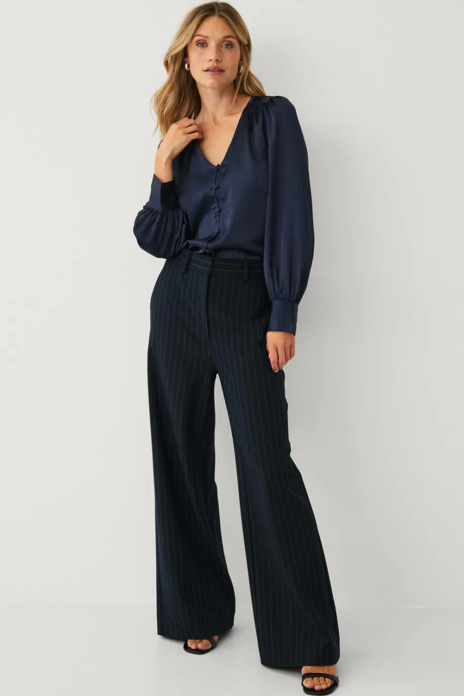 Ellos Collection Bluse i satin^Dame Skjorter & Bluser
