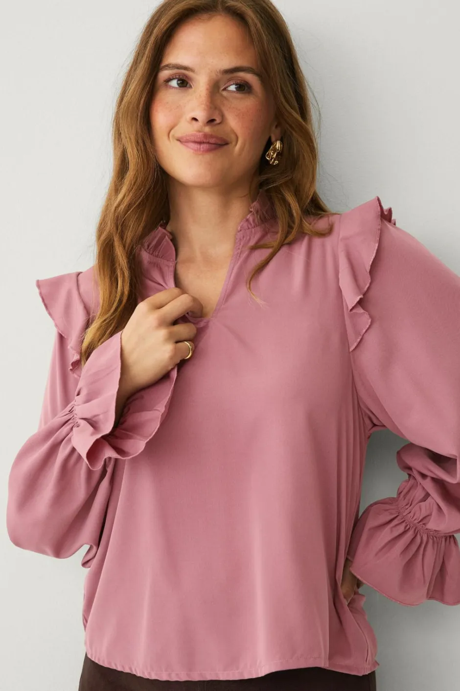 Ellos Collection Bluse med volanter^Dame Skjorter & Bluser