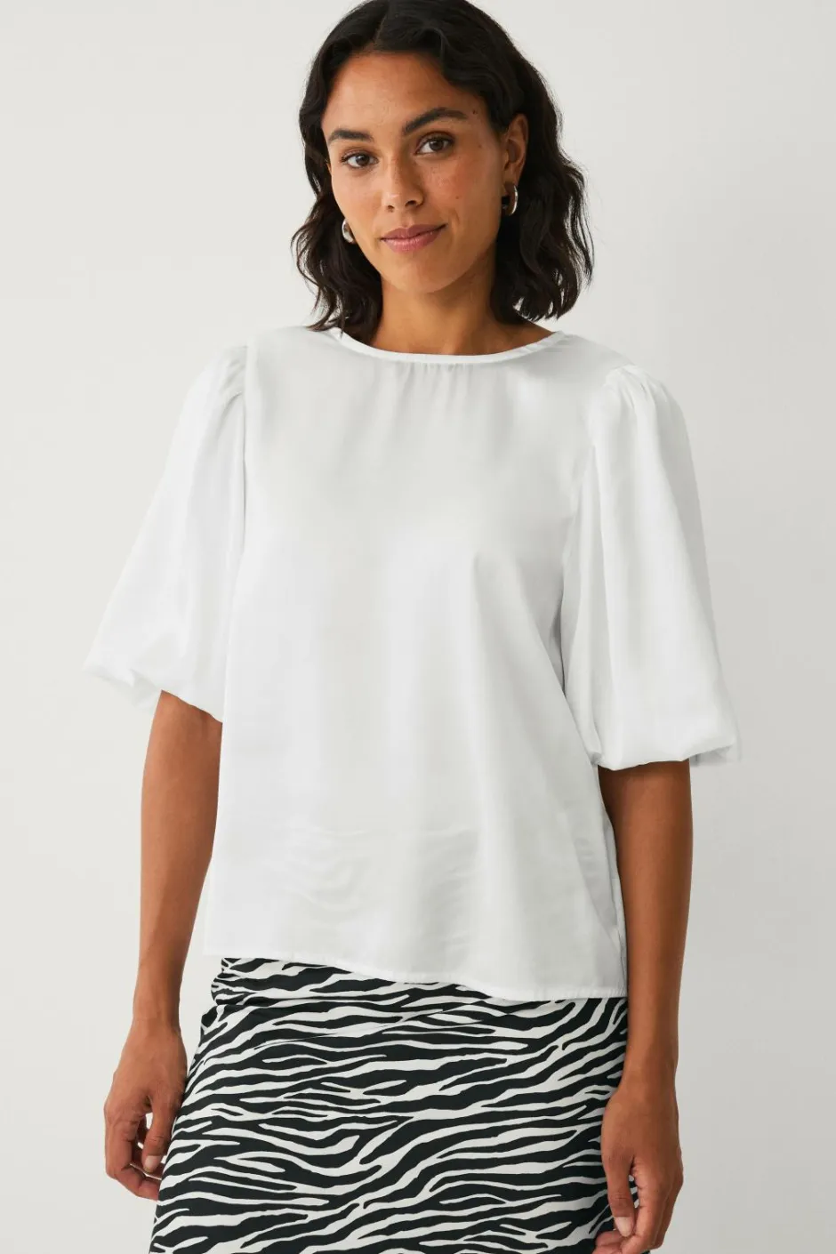 Ellos Collection Bluse i satin^Dame Skjorter & Bluser