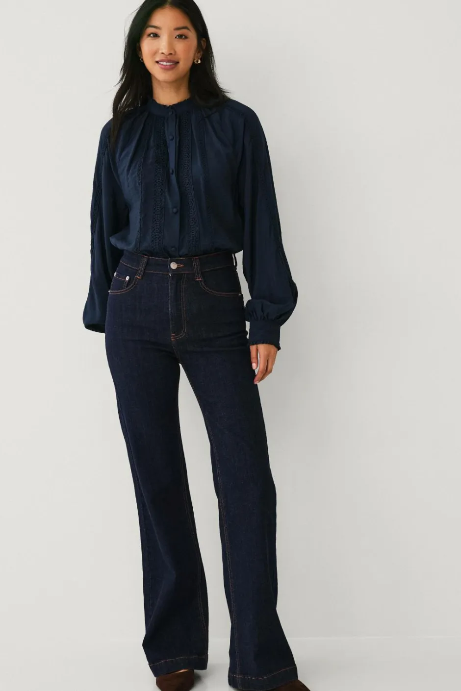 Ellos Collection Bluse med blondedetaljer^Dame Skjorter & Bluser