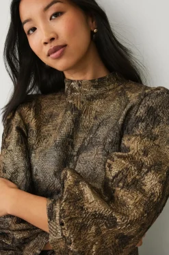 New Collection Bluse i Jacquard Dame Skjorter & Bluser