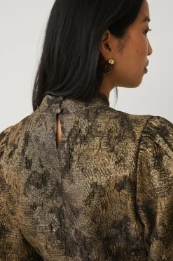 New Collection Bluse i Jacquard Dame Skjorter & Bluser