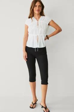 Discount Collection Bluse med snørebånd Dame Skjorter & Bluser