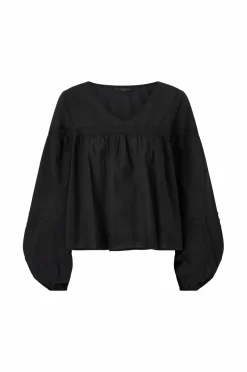 Hot Collection Bluse med blondeindsatser Dame Skjorter & Bluser