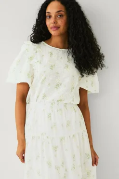 Ellos Collection Bluse med ballonærmer^Dame Skjorter & Bluser