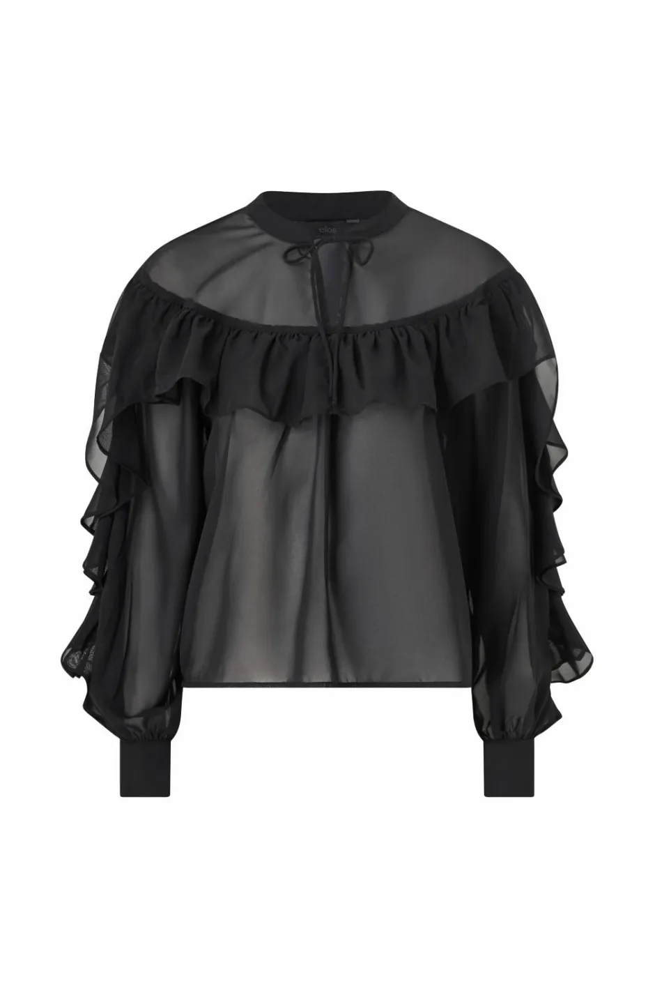 Outlet Collection Bluse med volanter Dame Skjorter & Bluser
