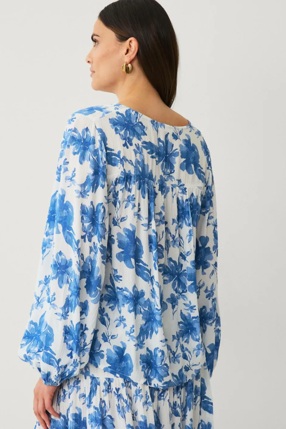 Ellos Collection Bluse i krøllet viskose^Dame Skjorter & Bluser