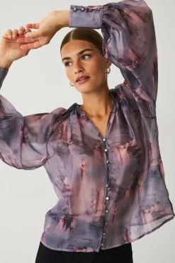 Clearance Collection Bluse med pufærmer Dame Skjorter & Bluser