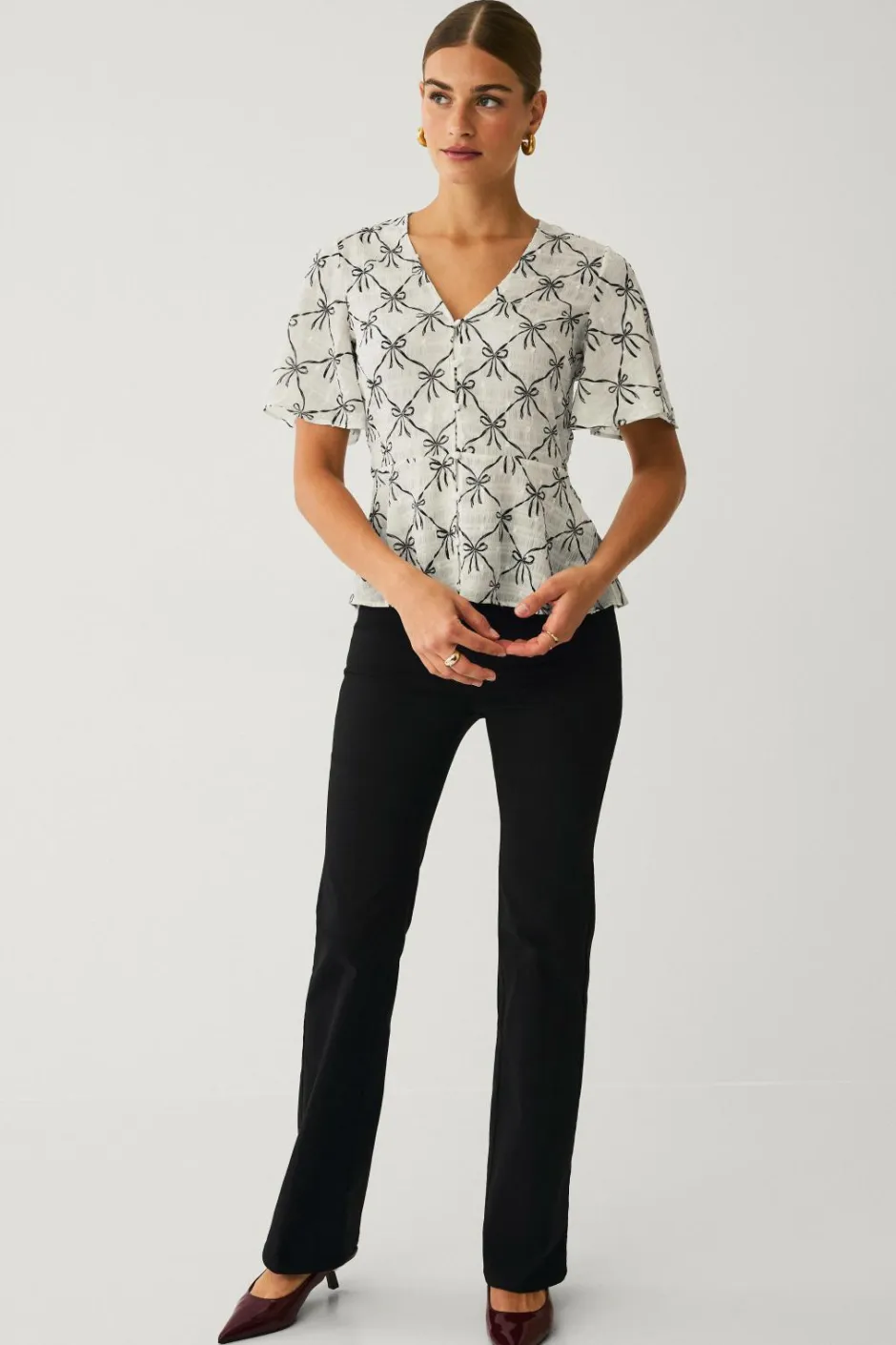 Discount Collection Bluse med knapper Dame Skjorter & Bluser