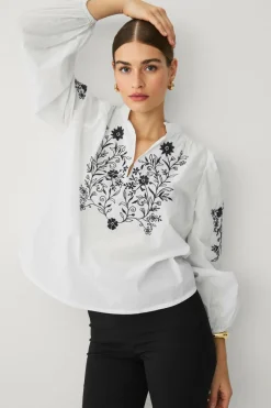 Ellos Collection Bluse med ballonærmer^Dame Skjorter & Bluser