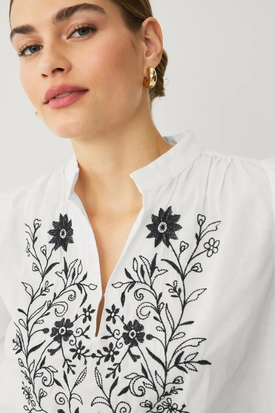 Ellos Collection Bluse med ballonærmer^Dame Skjorter & Bluser