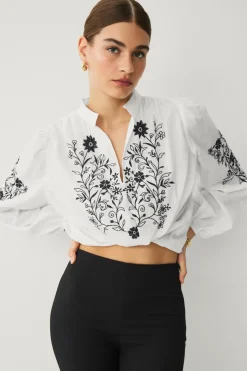 Ellos Collection Bluse med ballonærmer^Dame Skjorter & Bluser