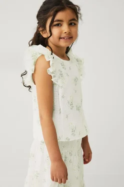 Ellos Collection Bluse med flæseærmer^Børn Bluser
