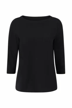 New Collection Bomuldstop med bådudskæring og 3/4-ærmer Dame Basistøj