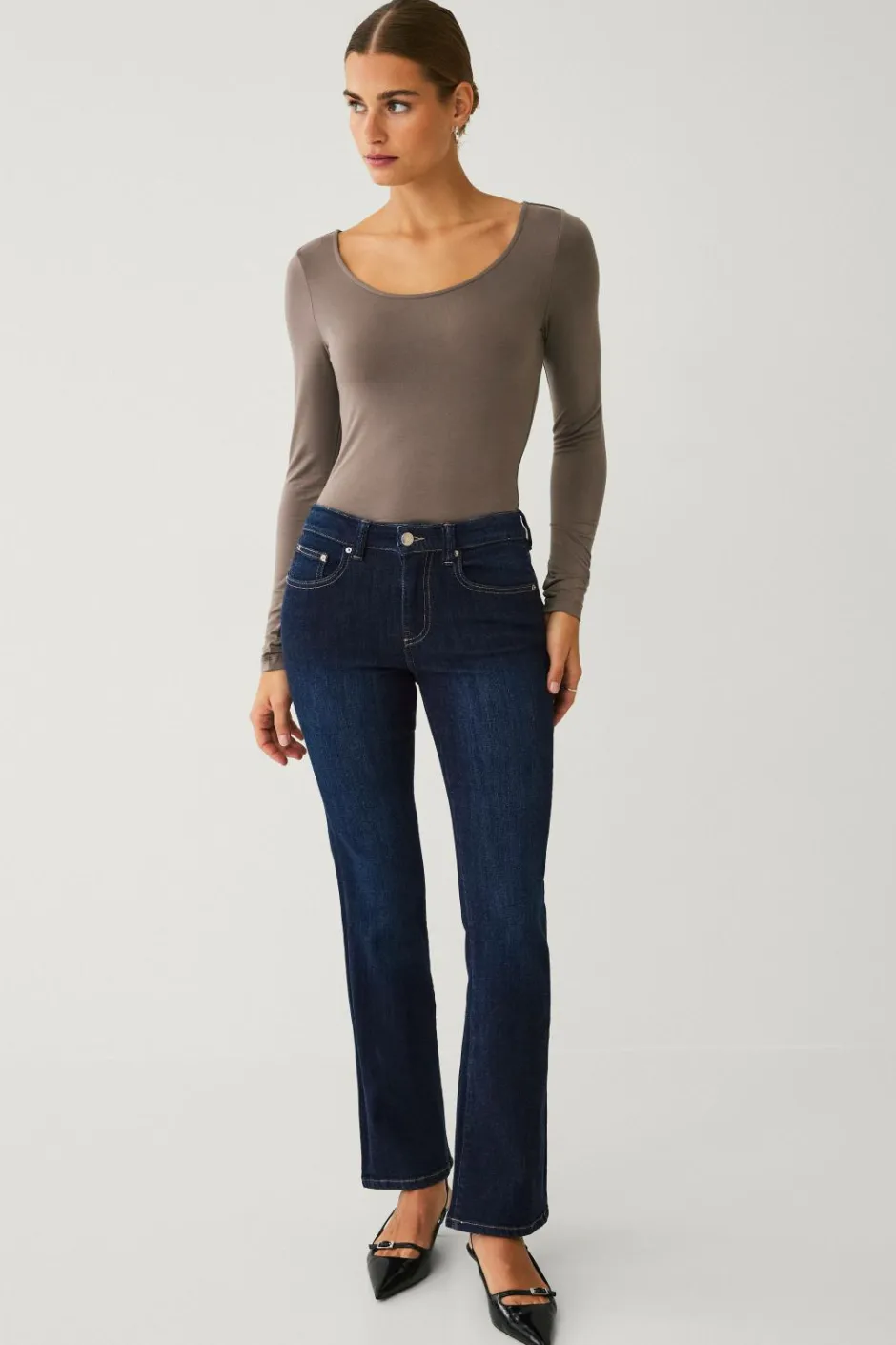 Ellos Collection Bootcut jeans med baglommer^Dame Jeans