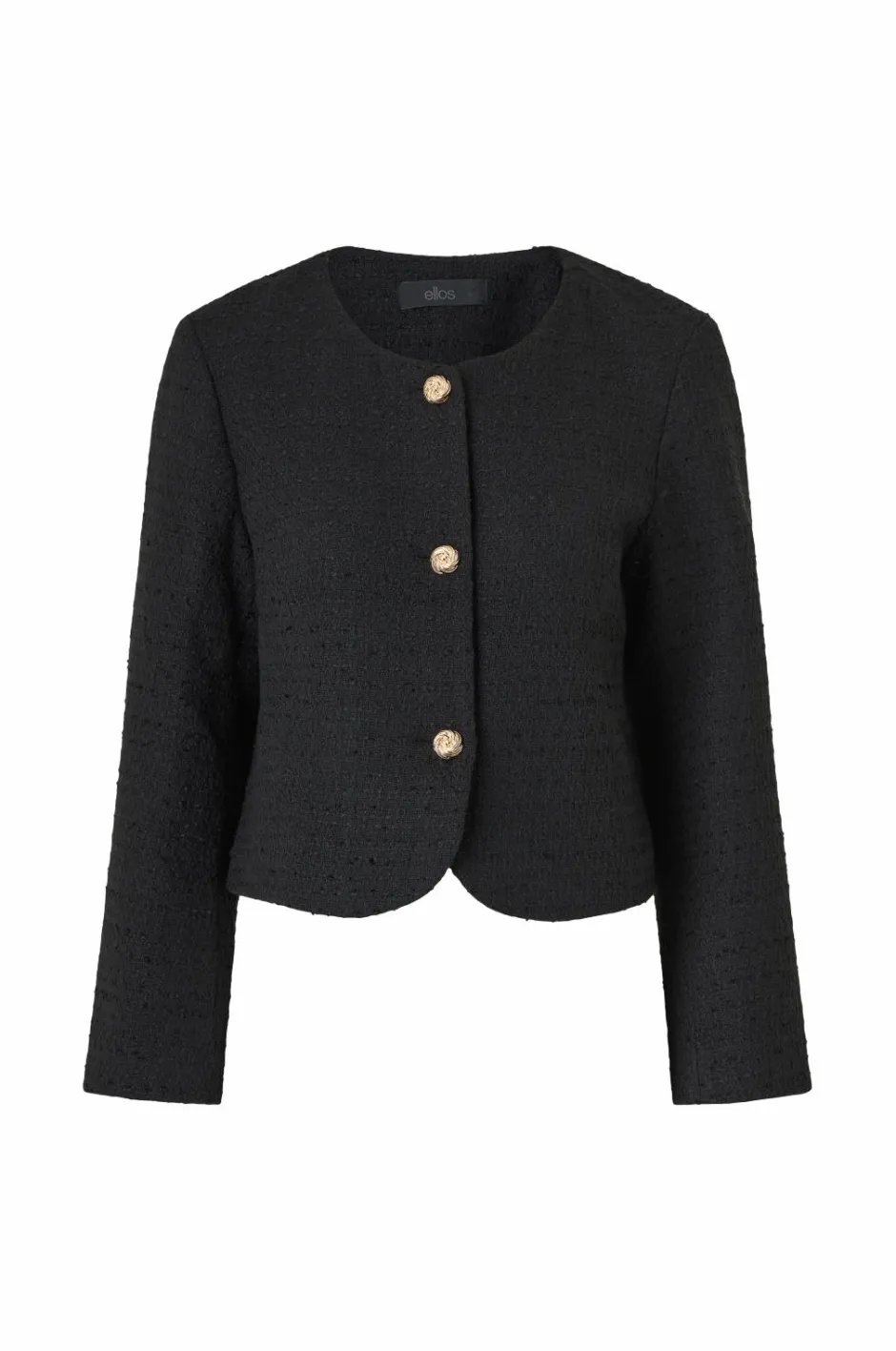 Discount Collection Bouclé-jakke med guldknapper Dame Blazere & Veste