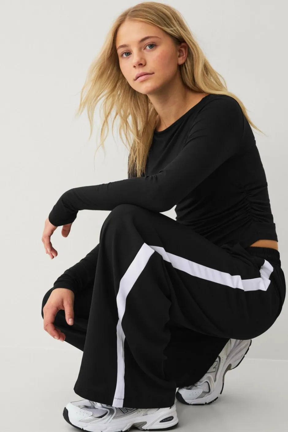 Ellos Collection Brede bukser med sidestriber^Børn Bukser & Leggings
