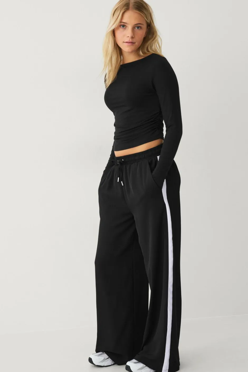 Ellos Collection Brede bukser med sidestriber^Børn Bukser & Leggings