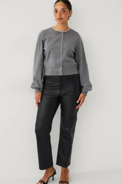Clearance Collection Cardigan med perler Dame Trøjer & Cardigans