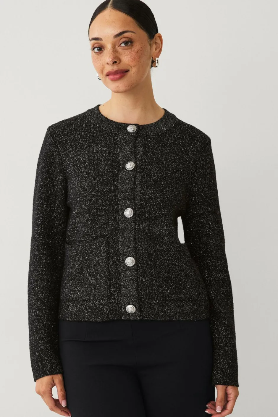 Ellos Collection Cardigan med guldfarvede knapper^Dame Trøjer & Cardigans