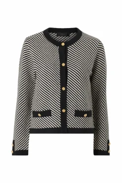 Outlet Collection Cardigan med striber Dame Trøjer & Cardigans