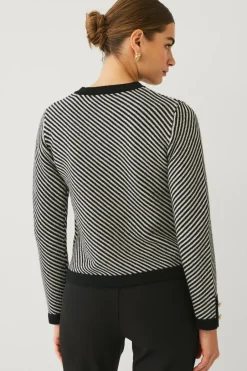 Outlet Collection Cardigan med striber Dame Trøjer & Cardigans