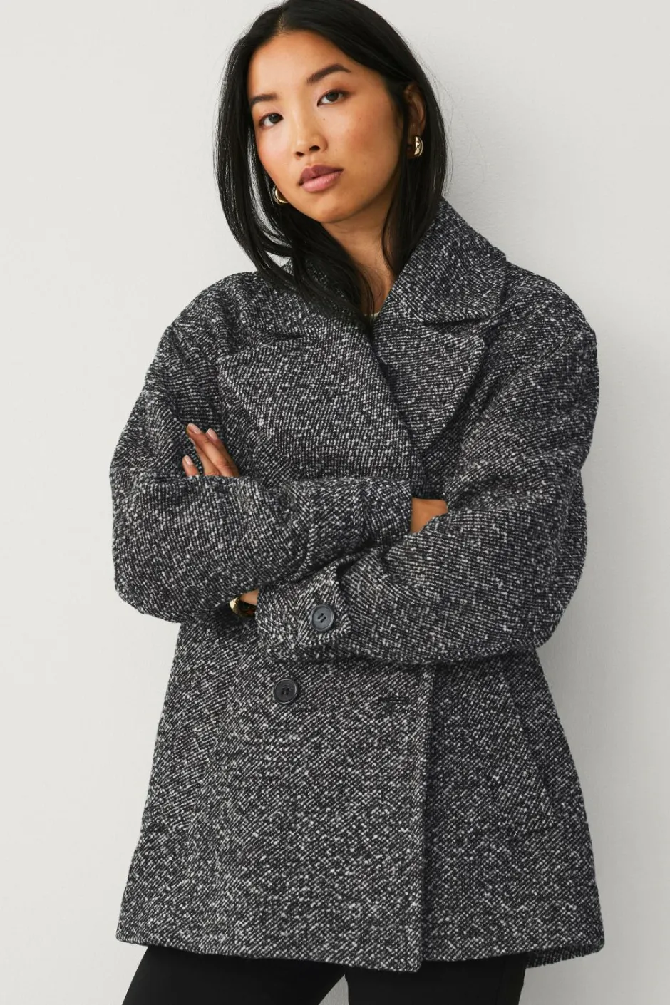 Outlet Collection Dobbeltradet frakke Dame Jakker & Frakker