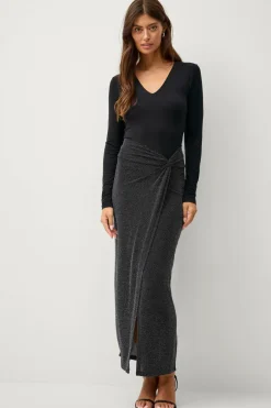 Collection Draperet lurex-nederdel Dame Nederdele
