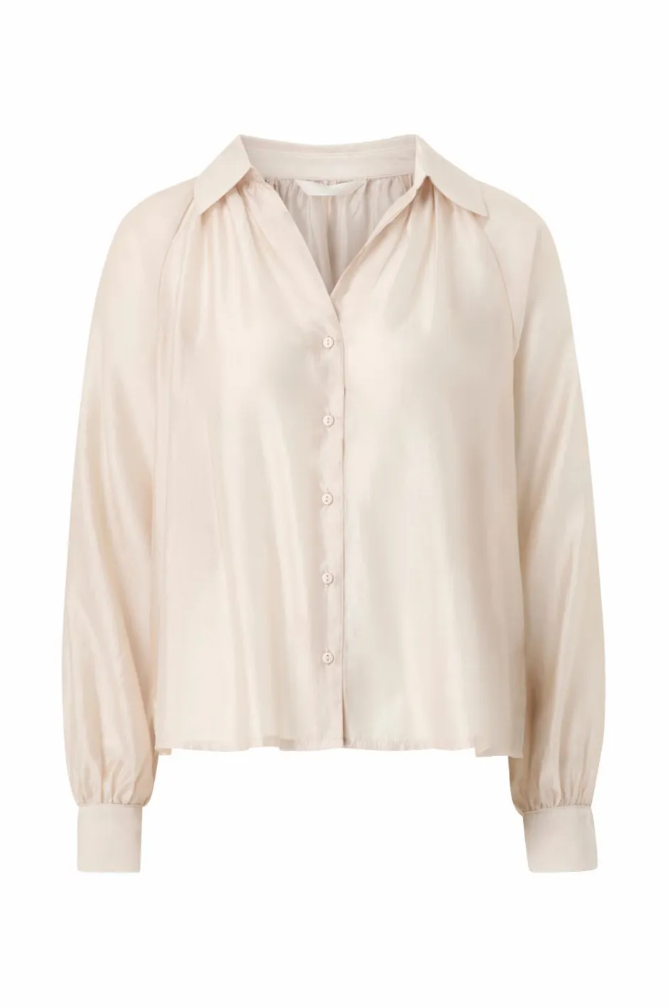 Hot Collection Gennemsigtig bluse med v-hals Dame Skjorter & Bluser