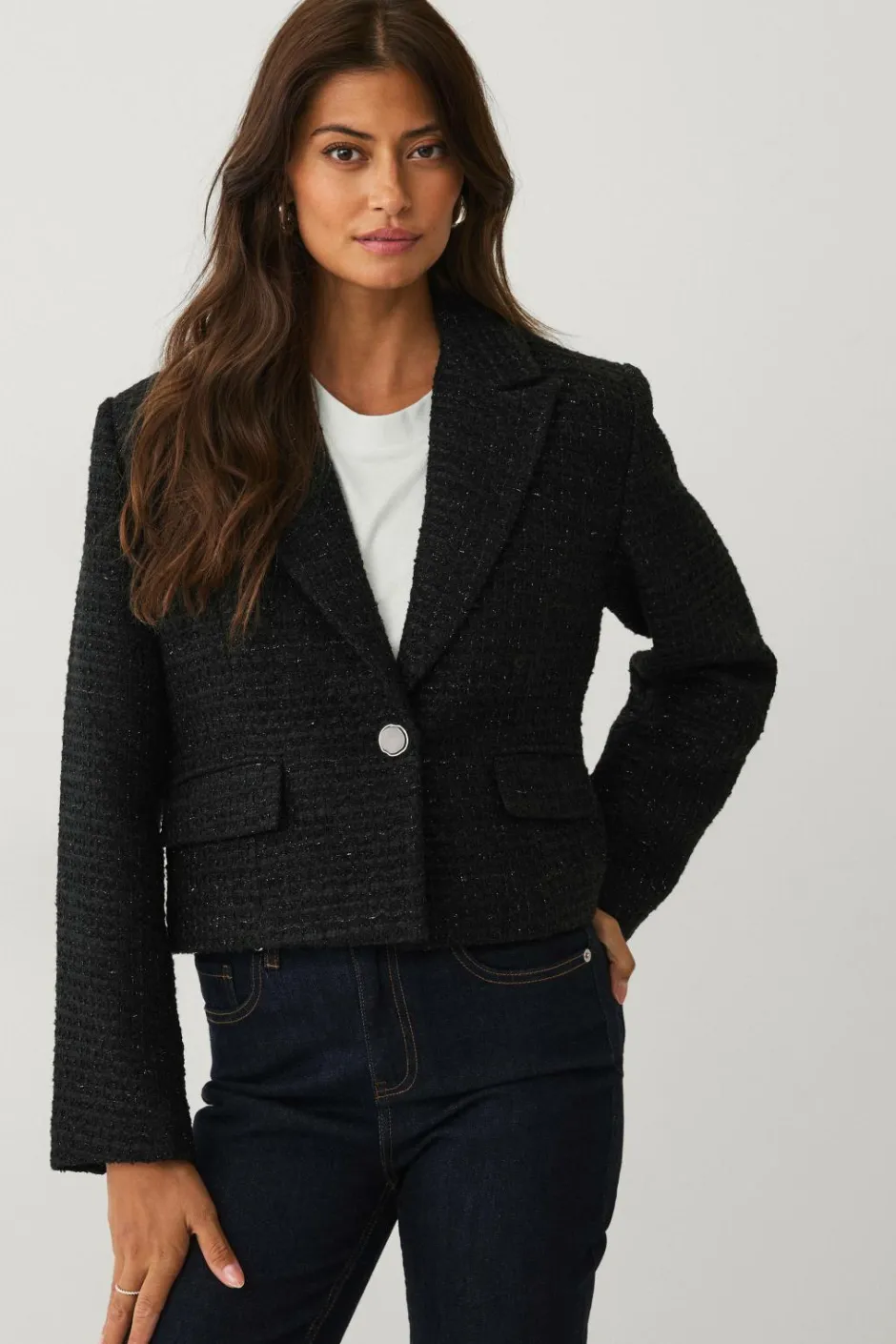 Ellos Collection Habitjakke i bouclé^Dame Blazere & Veste