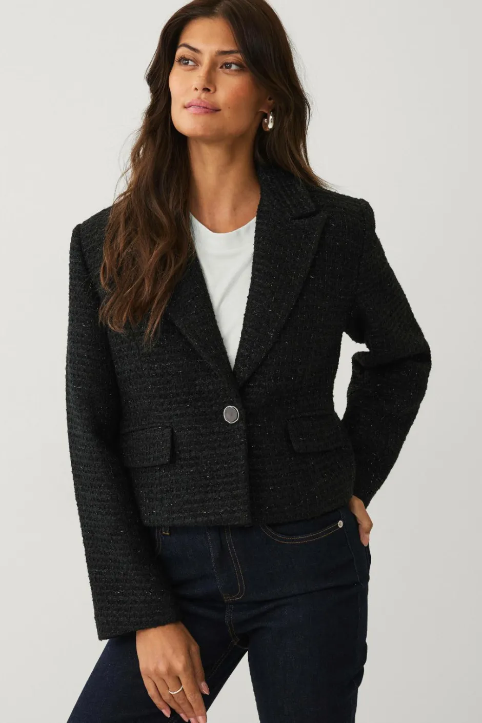 Ellos Collection Habitjakke i bouclé^Dame Blazere & Veste