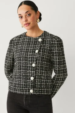 Outlet Collection Habitjakke med perleknaper Dame Blazere & Veste