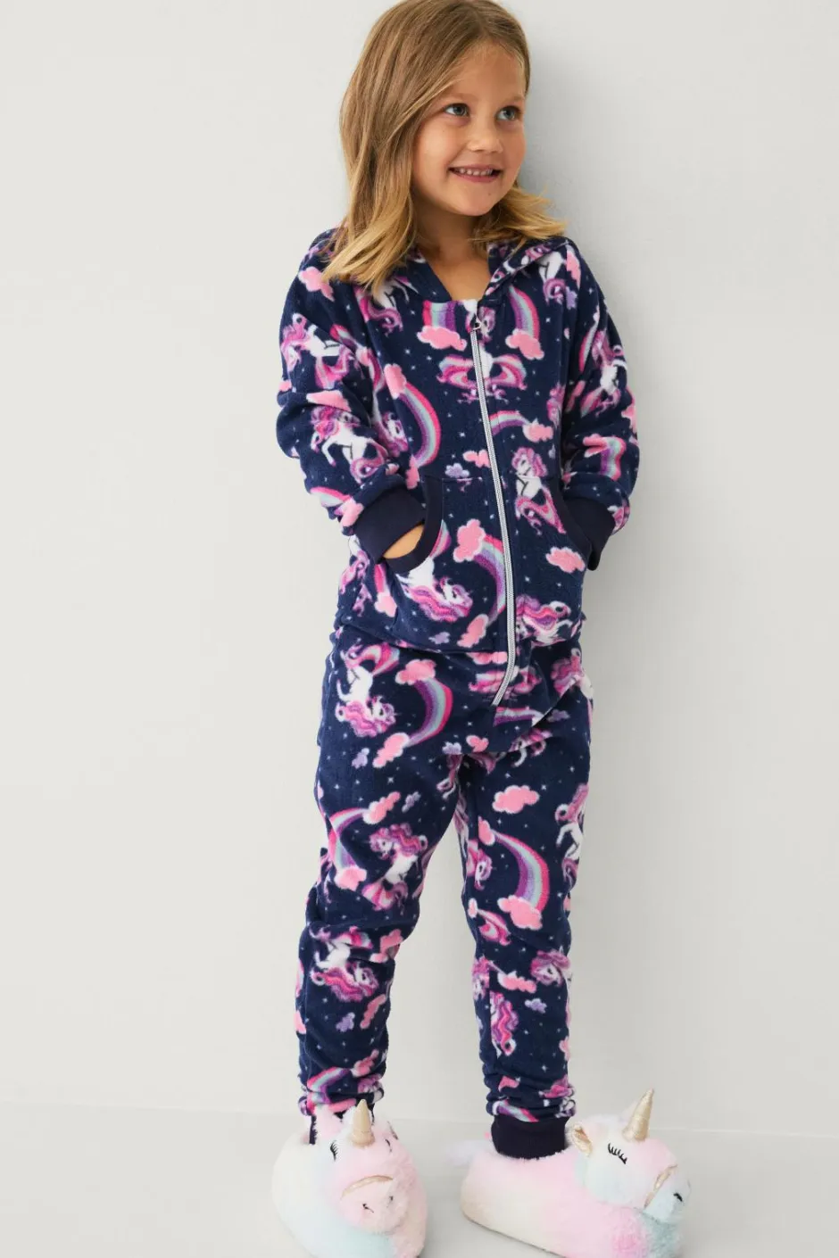 Hot Collection Heldragt i fleece Børn Jumpsuits