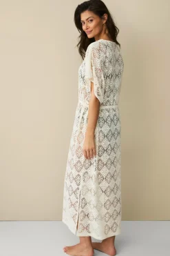 Sale Collection Hæklet kaftan-strandkjole Dame Strandtøj