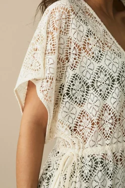 Sale Collection Hæklet kaftan-strandkjole Dame Strandtøj