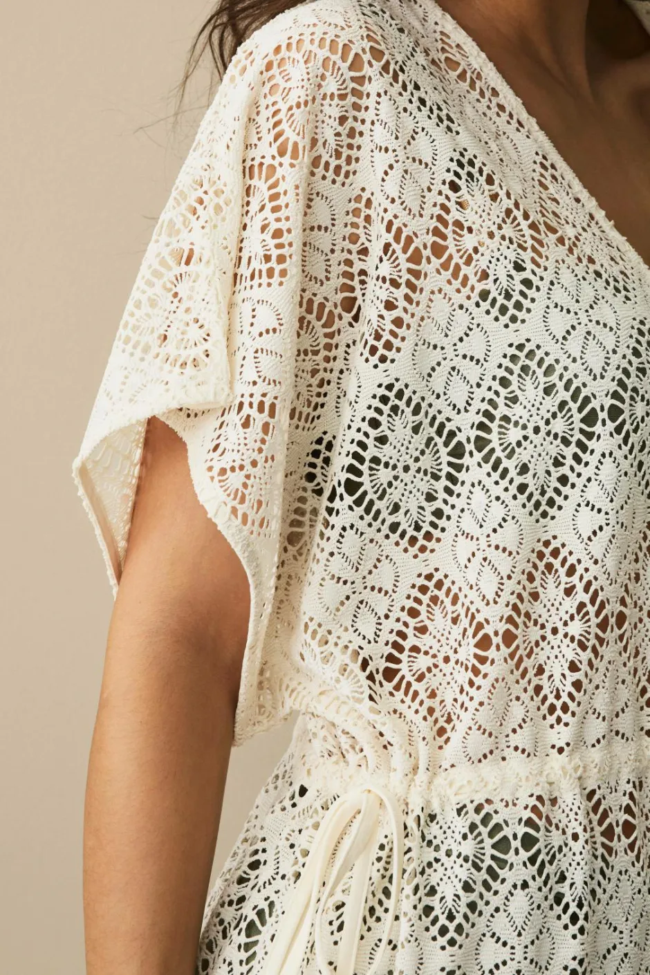 Sale Collection Hæklet kaftan-strandkjole Dame Strandtøj