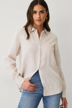 Clearance Collection Hørskjorte Dame Skjorter & Bluser