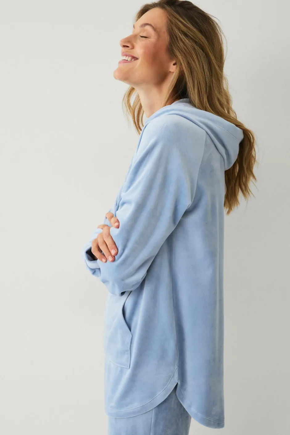 Hot Collection Hættetrøje i velour Dame Loungewear & Homewear|Sweatshirts & Hoodies