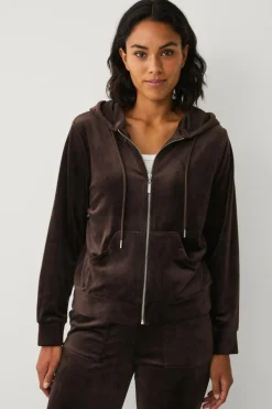 Ellos Collection Hættetrøje i velour^Dame Loungewear & Homewear|Sweatshirts & Hoodies