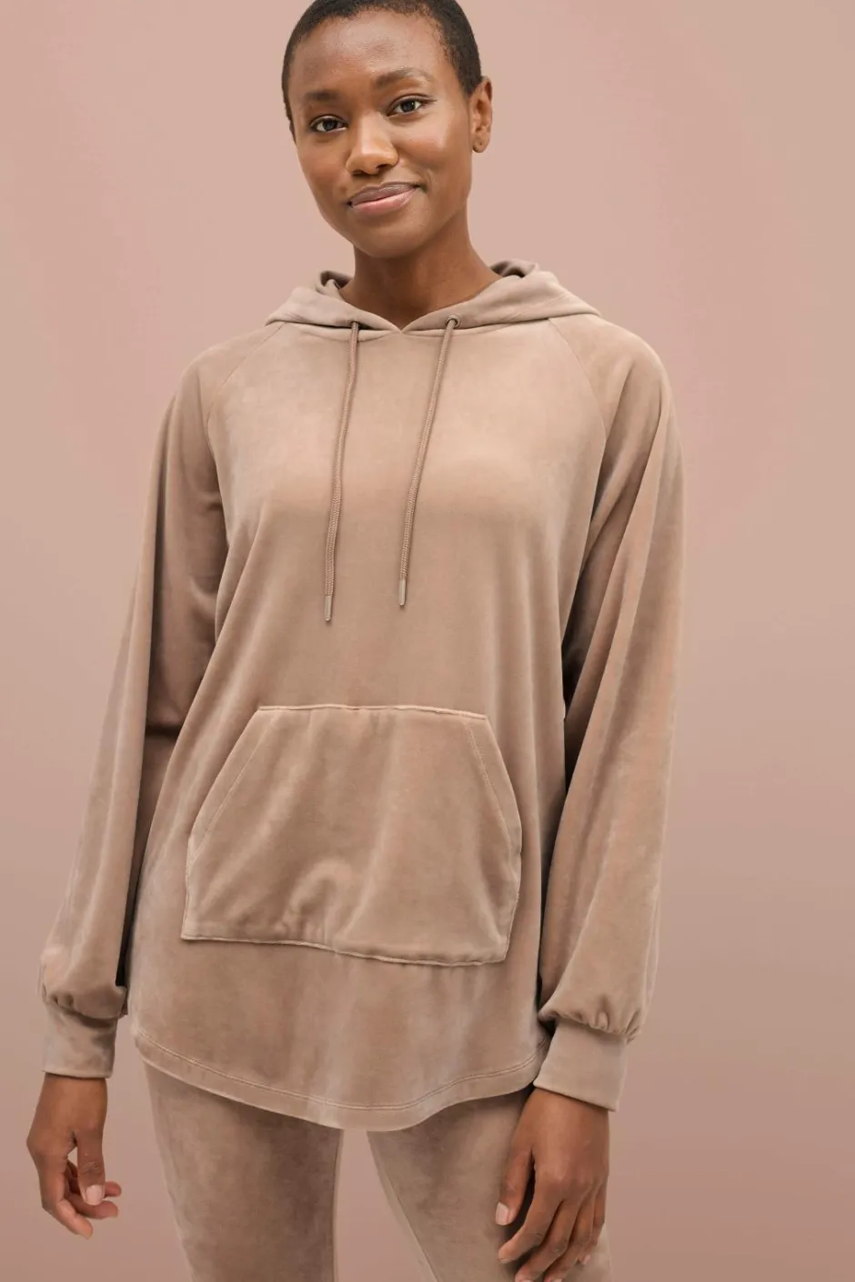 Outlet Collection Hættetrøje i velour Dame Loungewear & Homewear