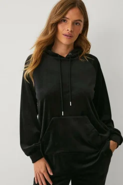 Outlet Collection Hættetrøje i velour Dame Loungewear & Homewear|Sweatshirts & Hoodies