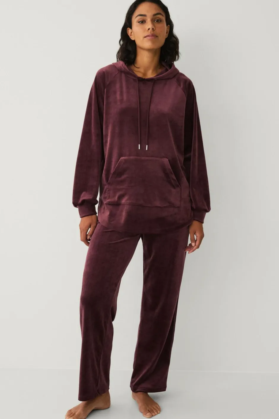 Ellos Collection Hættetrøje i velour^Dame Loungewear & Homewear|Sweatshirts & Hoodies