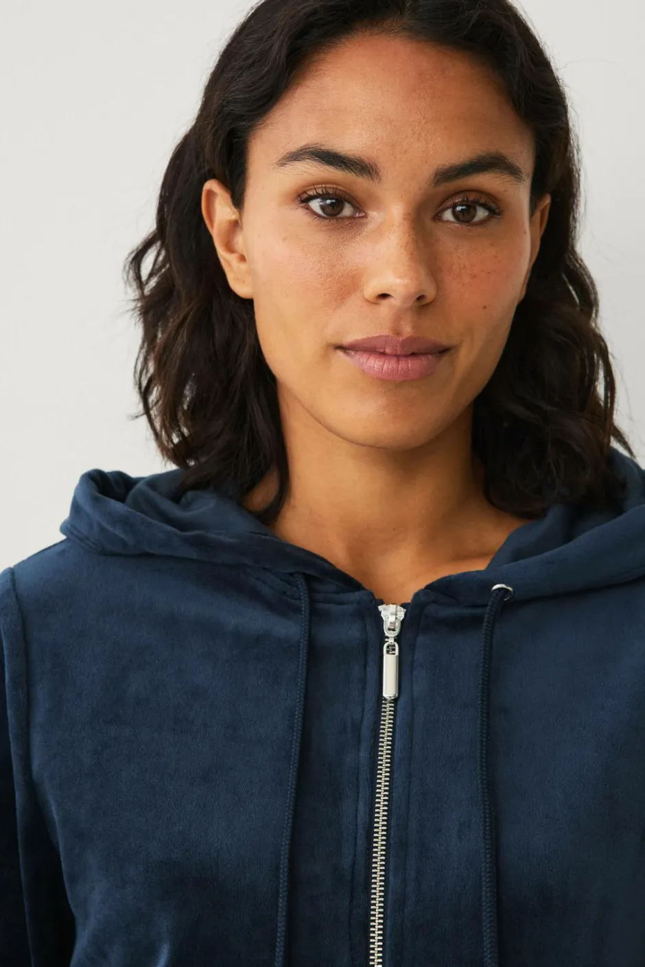 Ellos Collection Hættetrøje i velour^Dame Loungewear & Homewear|Sweatshirts & Hoodies