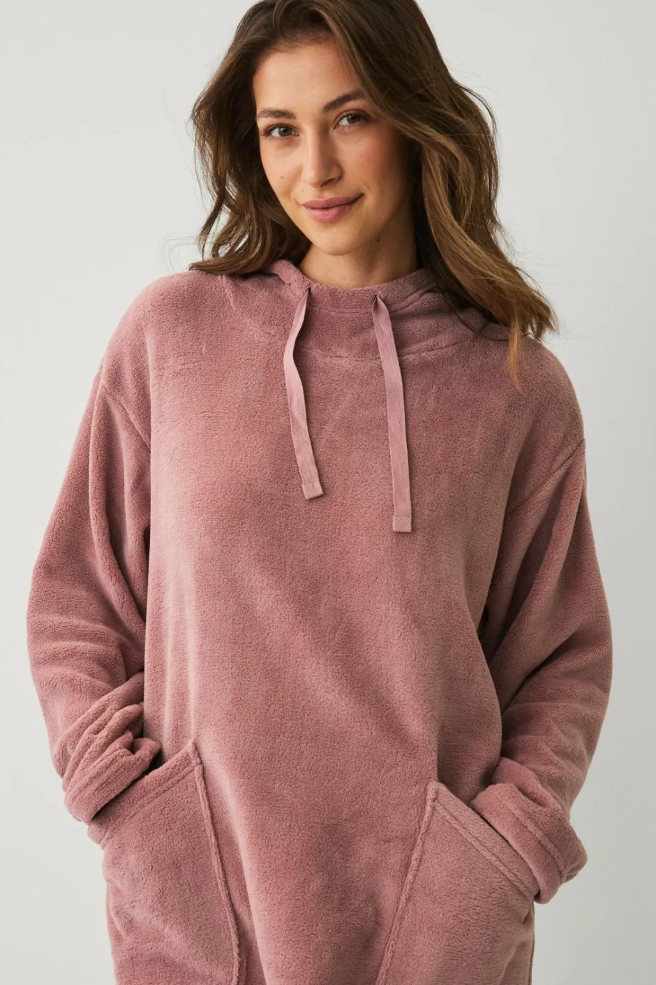 Ellos Collection Hyggelig kjole i fleece^Dame Loungewear & Homewear
