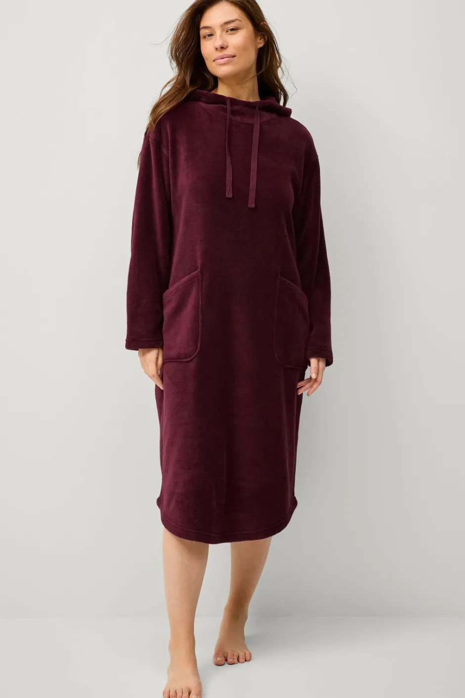 New Collection Hyggelig kjole i fleece Dame Loungewear & Homewear