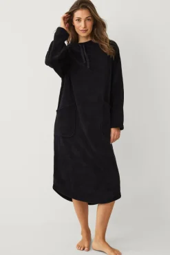 Hot Collection Hyggelig kjole i fleece Dame Loungewear & Homewear