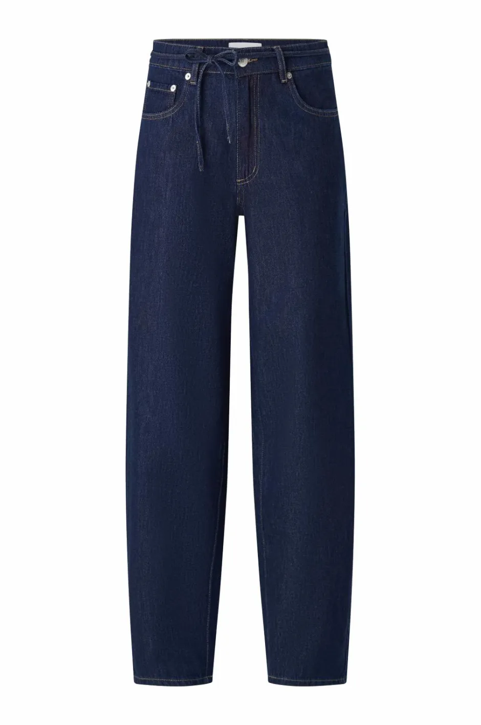 Hot Collection Jeans med brede ben og bindebånd i taljen Dame Jeans