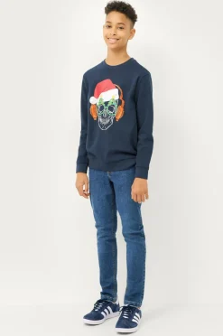 Ellos Collection Julesweater Santa Skull^Børn Trøjer & Cardigans
