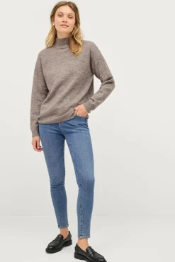 Hot Collection Jumper med en høj krave Dame Basistøj