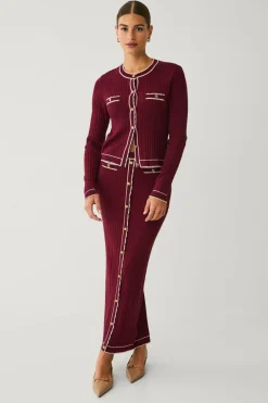 New Collection Kabelstrikket maxi nederdel Dame Nederdele